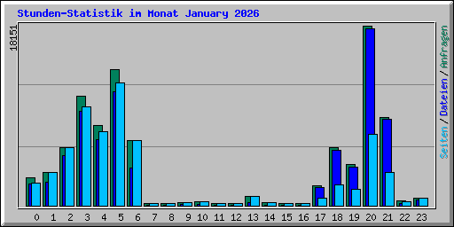 Stunden-Statistik im Monat January 2026